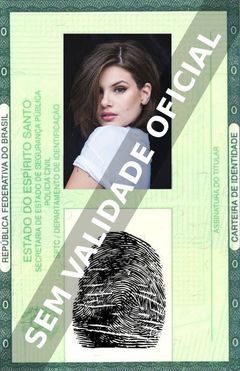 Imagem hipotética representando a carteira de identidade de Camila Queiroz