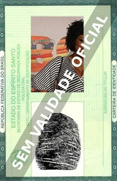 Imagem hipotética representando a carteira de identidade de Carla Cristina Cardoso