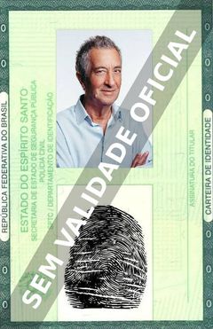 Imagem hipotética representando a carteira de identidade de Carlos Areia