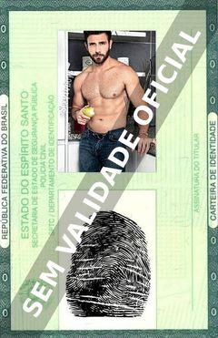 Imagem hipotética representando a carteira de identidade de Carlos Ferro
