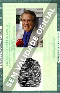 Imagem hipotética representando a carteira de identidade de Carlos Villagrán
