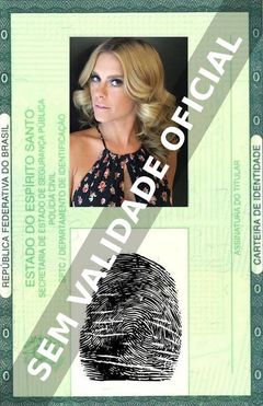 Imagem hipotética representando a carteira de identidade de Carolina Dieckmann
