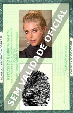 Imagem hipotética representando a carteira de identidade de Caroline Bittencourt