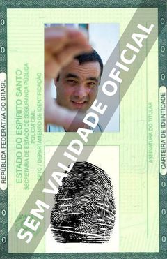 Imagem hipotética representando a carteira de identidade de Cavi Borges