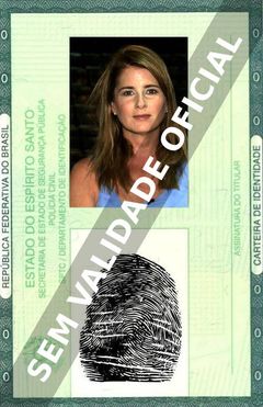 Imagem hipotética representando a carteira de identidade de Cecilia Dopazo