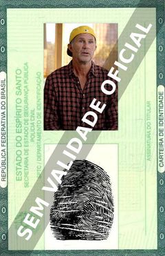 Imagem hipotética representando a carteira de identidade de Chad Smith
