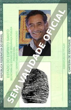 Imagem hipotética representando a carteira de identidade de Chico Diaz