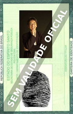 Imagem hipotética representando a carteira de identidade de Chip Tsao