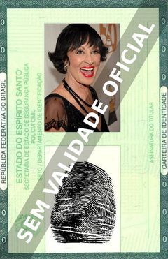 Imagem hipotética representando a carteira de identidade de Chita Rivera