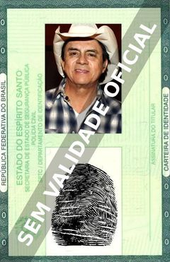 Imagem hipotética representando a carteira de identidade de Chitãozinho