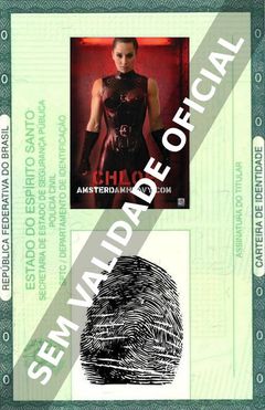 Imagem hipotética representando a carteira de identidade de Chloé Henry
