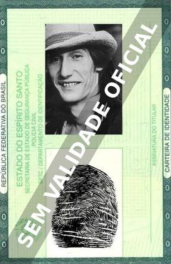 Imagem hipotética representando a carteira de identidade de Chris Langham