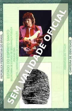 Imagem hipotética representando a carteira de identidade de Chris Squire