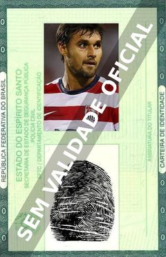 Imagem hipotética representando a carteira de identidade de Chris Wondolowski