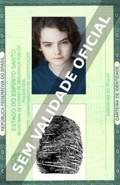 Imagem hipotética representando a carteira de identidade de Christopher Convery