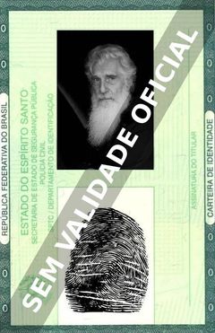 Imagem hipotética representando a carteira de identidade de Christopher Newman