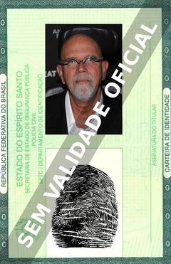 Imagem hipotética representando a carteira de identidade de Chuck Close