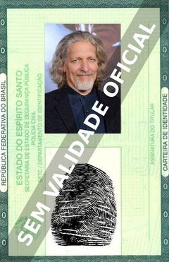 Imagem hipotética representando a carteira de identidade de Clancy Brown