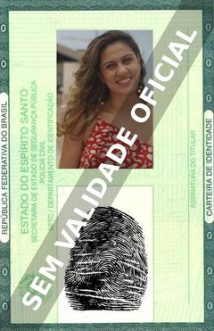 Imagem hipotética representando a carteira de identidade de Clarissa Pinheiro