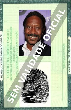Imagem hipotética representando a carteira de identidade de Clarke Peters
