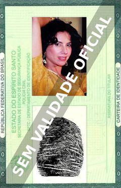 Imagem hipotética representando a carteira de identidade de Cláudia Alencar