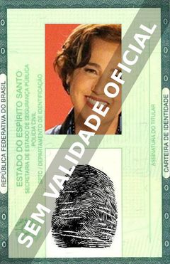 Imagem hipotética representando a carteira de identidade de Claudia Jimenez
