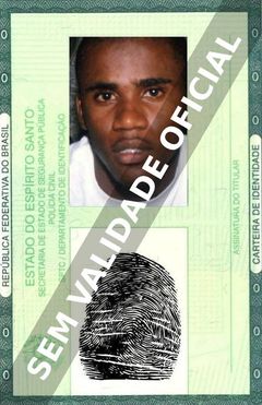 Imagem hipotética representando a carteira de identidade de Claudinho
