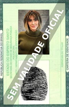 Imagem hipotética representando a carteira de identidade de Cleo Pires