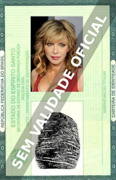 Imagem hipotética representando a carteira de identidade de Courtney Love