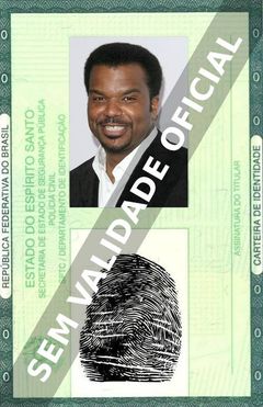 Imagem hipotética representando a carteira de identidade de Craig Robinson