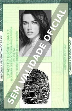 Imagem hipotética representando a carteira de identidade de Dagmara Dominczyk