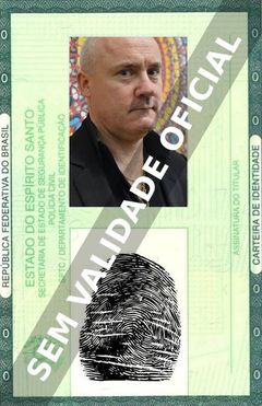 Imagem hipotética representando a carteira de identidade de Damien Hirst