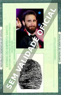 Imagem hipotética representando a carteira de identidade de Dani Rovira