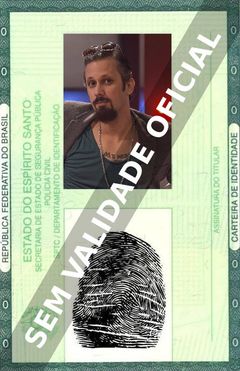 Imagem hipotética representando a carteira de identidade de Daniel Furlan