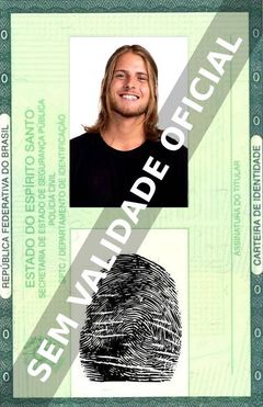 Imagem hipotética representando a carteira de identidade de Daniel Lenhardt