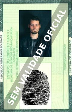 Imagem hipotética representando a carteira de identidade de Daniel Nascimento