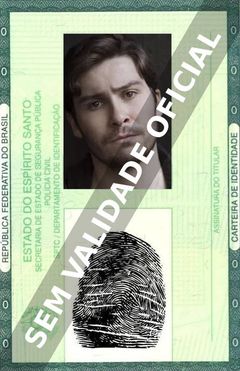 Imagem hipotética representando a carteira de identidade de Daniel Portman