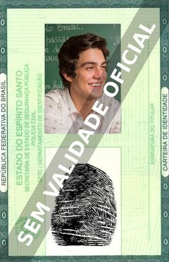 Imagem hipotética representando a carteira de identidade de Daniel Rangel