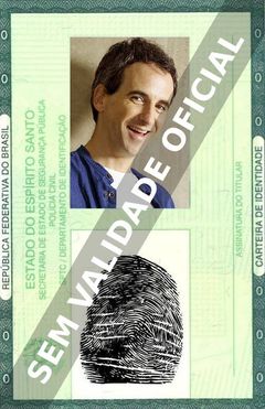 Imagem hipotética representando a carteira de identidade de Daniel Warren