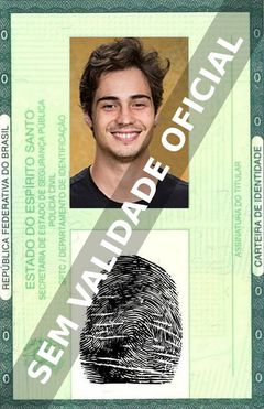 Imagem hipotética representando a carteira de identidade de Danilo Mesquita