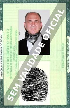Imagem hipotética representando a carteira de identidade de Darío Grandinetti
