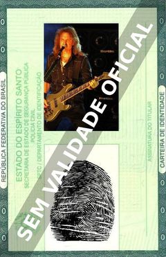 Imagem hipotética representando a carteira de identidade de Dave Ellefson
