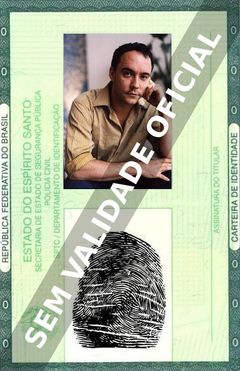 Imagem hipotética representando a carteira de identidade de Dave Matthews