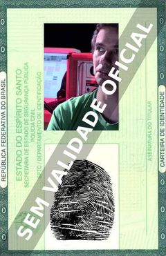 Imagem hipotética representando a carteira de identidade de David Fonseca
