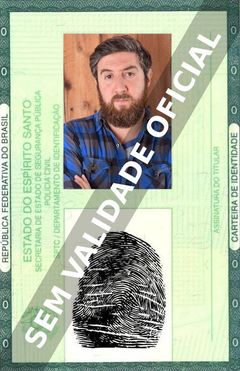 Imagem hipotética representando a carteira de identidade de David Futernick