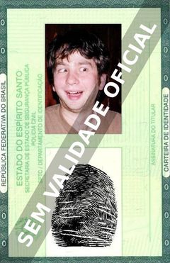 Imagem hipotética representando a carteira de identidade de David Herman