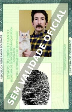 Imagem hipotética representando a carteira de identidade de David Lengel