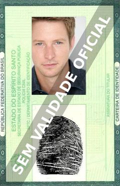 Imagem hipotética representando a carteira de identidade de David Monahan