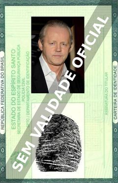 Imagem hipotética representando a carteira de identidade de David Morse