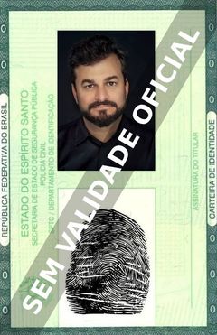 Imagem hipotética representando a carteira de identidade de David Schurmann